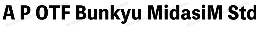 A P OTF Bunkyu MidasiM Std字体转换